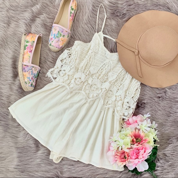 AE | Lace Crochet Romper